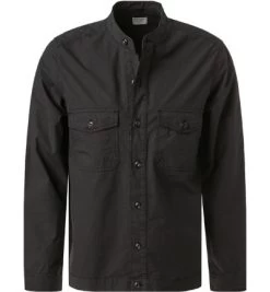 OLYMP Overshirt, Body Fit, Baumwoll-Stretch, Schwarz