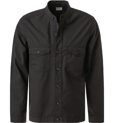 OLYMP Overshirt, Body Fit, Baumwoll-Stretch, Schwarz