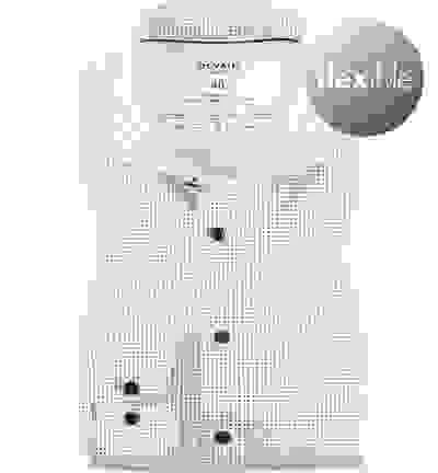 OLYMP Hemd, Modern Fit, Jersey Geruchshemmend, Weiß-bleu Gemustert – Bild 4