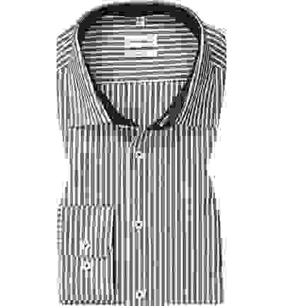 Seidensticker Hemd, Slim Fit, Bio Baumwolle, Denim-weiß Gestreift – Bild 4