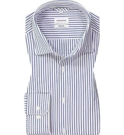 Seidensticker Hemd, Regular Fit, Baumwolle, Weiß-marine Gestreift Gestreift