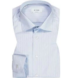 ETON Hemd, Contemporary Fit, Baumwolle, Bleu Gestreift