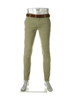 Alberto Chino Rob, Slim Fit, Bio Baumwolle, Militärgrün