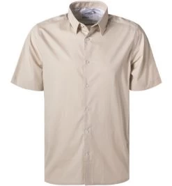 Calvin Klein Kurzarmhemd, Regular Fit, Baumwoll-Stretch, Hellbeige