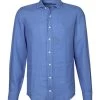 Hackett Hemd, Slim Fit, Reines Leinen, Blau