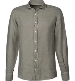 Hackett Hemd, Slim Fit, Reines Leinen, Grün