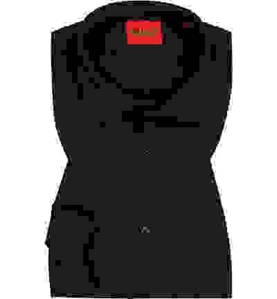 Hugo Hemd, Slim Fit, Jersey, Schwarz – Bild 4