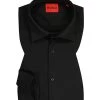 Hugo Hemd, Slim Fit, Jersey, Schwarz