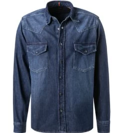 BOSS ORANGE Overshirt, Baumwoll-Denim, Indigo