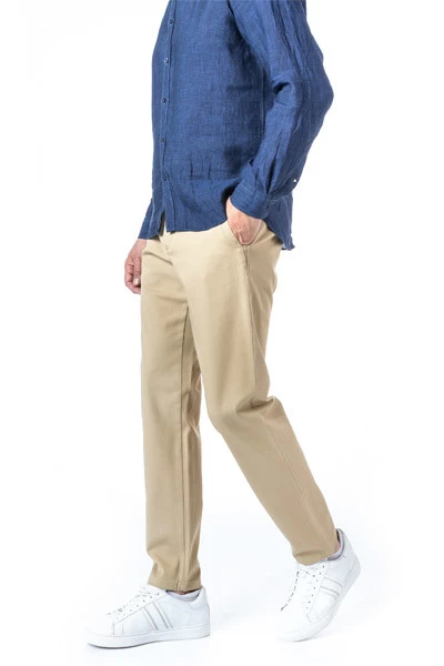 Hose, Baumwolle, Hellbeige – Bild 2