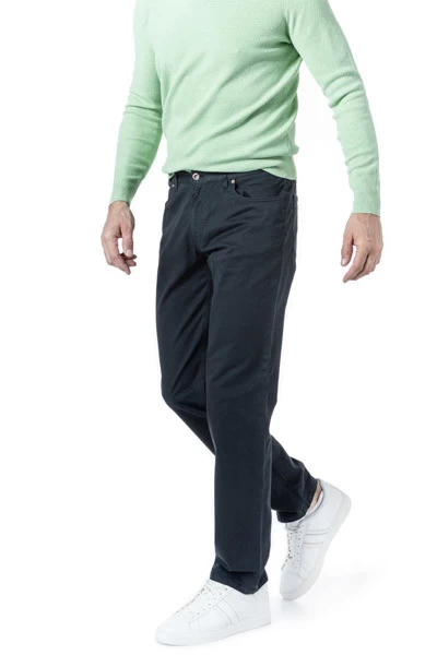 Hose Parker, Regular Fit, Baumwolle, Nachtblau – Bild 2