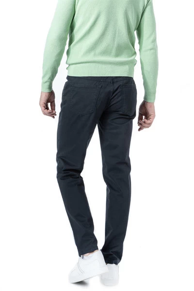 Hose Parker, Regular Fit, Baumwolle, Nachtblau – Bild 3