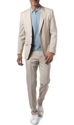 Anzug Jasper-Leon, Regular Fit, Wolle, Hellbeige