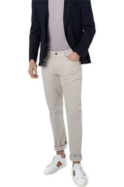 Baldessarini Hose, Regular Fit, Baumwolle, Silbergrau