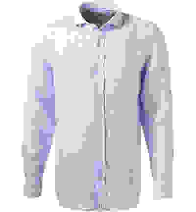 Baldessarini Hemd, Reines Leinen, Hell-weiß Gestreift – Bild 3