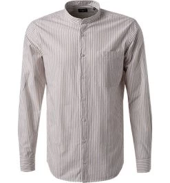 Strellson Hemd, Baumwolle, Beige-weiß Gestreift