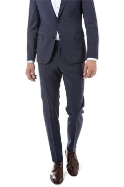 Strellson Hose, Wolle, Extra Slim Fit, Dunkelblau
