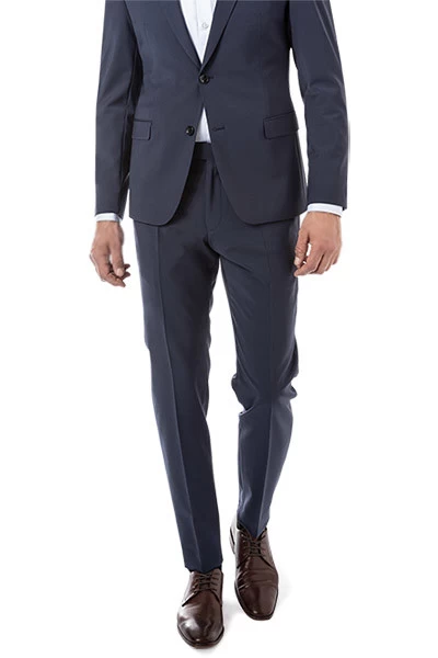 Strellson Hose, Wolle, Extra Slim Fit, Dunkelblau