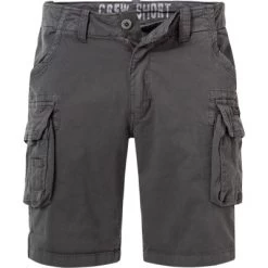Alpha Industries Cargoshorts, Slim Fit, Baumwolle, Dunkelgrau