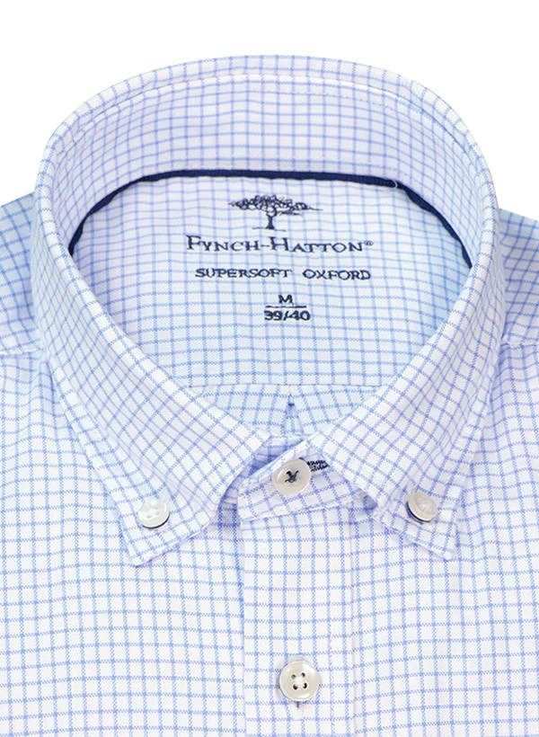 FYNCH-HATTON Hemd, Oxford, Hellbau-weiß Kariert – Bild 2