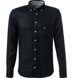 FYNCH-HATTON Hemd, Reines Leinen, Navy