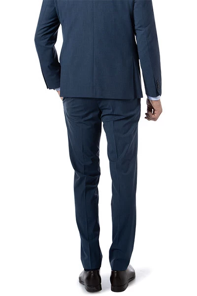 Hose, Modern Fit, Schurwoll-Stretch, Royalblau – Bild 3