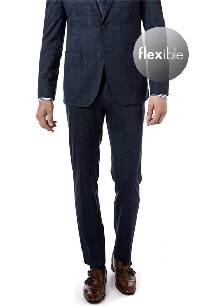 Hose, Modern Fit, Jersey, Navy