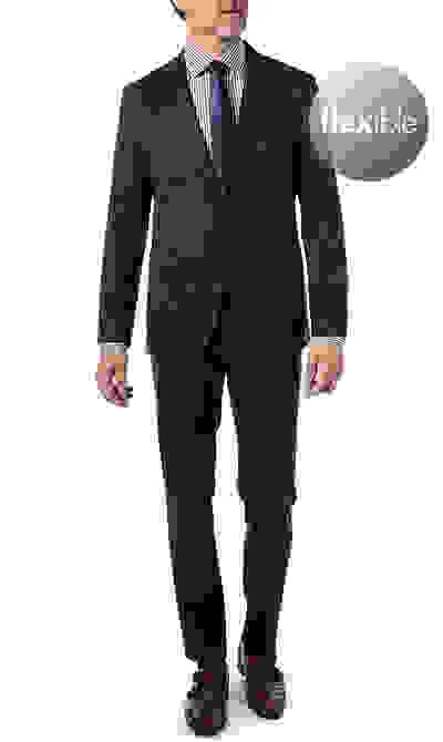 Anzug, Modern Fit, Jersey Halbgefüttert, Navy Meliert – Bild 5