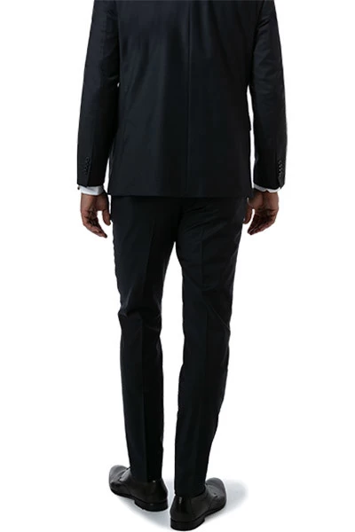 Hose, Shape Fit, Schurwoll-Stretch, Schwarz – Bild 3