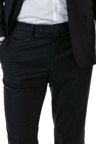 Hose, Shape Fit, Schurwoll-Stretch, Schwarz – Bild 4