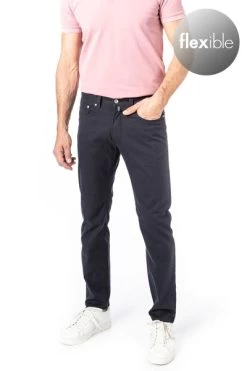 Pierre Cardin Hose, Baumwolle, Nachtblau Meliert