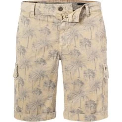 MASON'S Cargoshorts, Baumwolle, Khaki Gemustert