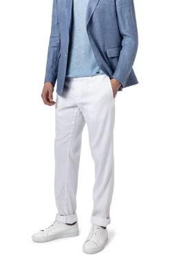 MASON'S Chino, Regular Fit, Leinen, Weiß