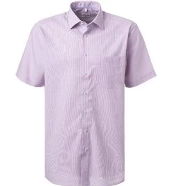 Seidensticker Kurzarmhemd, Regular Fit, Baumwolle, Pink Kariert