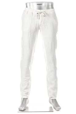 Alberto Hose House, Reines Leinen, Creme