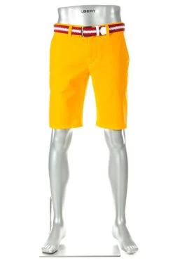 Golfshorts Earnie, Regular Fit, Jersey Revolutional®, Dunkelgelb