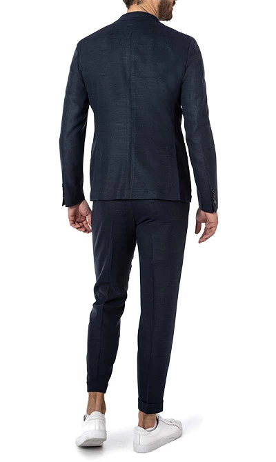 Strellson Anzug Acon-Luis, Slim Fit, Wolle Halbgefüttert, Dunkelblau Meliert – Bild 2