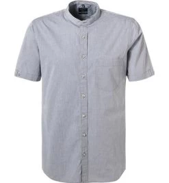 OLYMP Kurzarmhemd, Modern Fit, Baumwolle, Blau Meliert