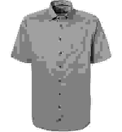 OLYMP Kurzarmhemd, Comfort Fit, Baumwolle, Marine Meliert – Bild 3