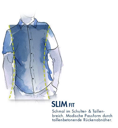 OLYMP Kurzarmhemd, Body Fit, Jersey, Hellblau Meliert – Bild 2