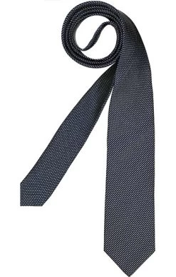 OLYMP Krawatte, Seide, Blau-weiß Meliert