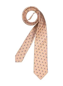 OLYMP Krawatte, Seide, Rosa-blau Gemustert