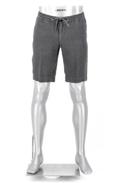 Alberto Bermudashorts House-K, Reines Leinen, Dunkelgrau
