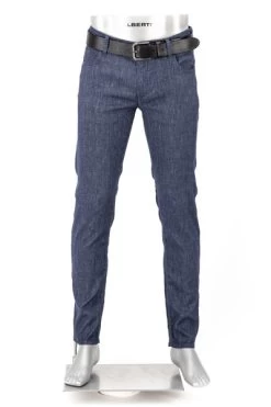 Alberto Hose, Baumwolle-Leinen, Dunkelblau