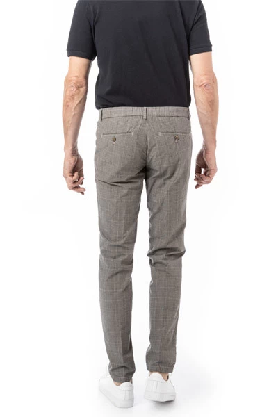 Hose Trento, Slim Fit, Baumwolle, Grau Kariert – Bild 3
