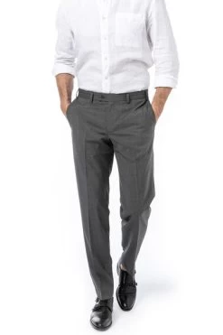 Hose Piacenza, Regular Fit, Schurwolle-Seide, Grau