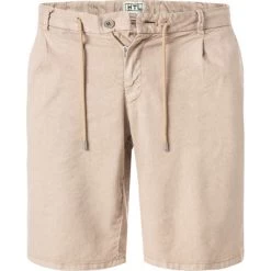 Bermudashorts Tarko, Slim Fit, Leinen, Hellbraun