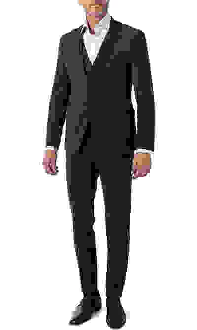 Strellson Anzug Mit Weste, Wolle, Extra Slim Fit, Dunkelblau – Bild 6