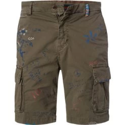 BOB Cargoshorts, Baumwolle Handbestickt, Khaki