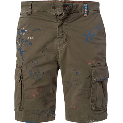 BOB Cargoshorts, Baumwolle Handbestickt, Khaki